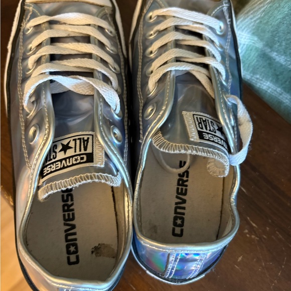 Converse holographic all star lows Silver Sneakers size 8 - Picture 6 of 9